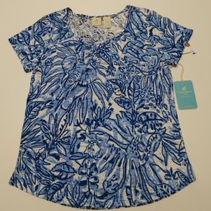 Caribbean Joe Blue Short Sleeve Top!!!